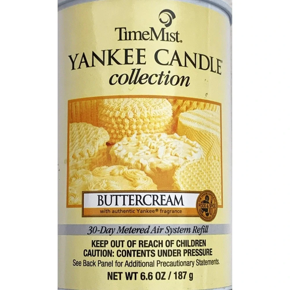 YANKEE CANDLE Buttercream TimeMist Metered Spray REFILL CAN 6.6oz New Retired